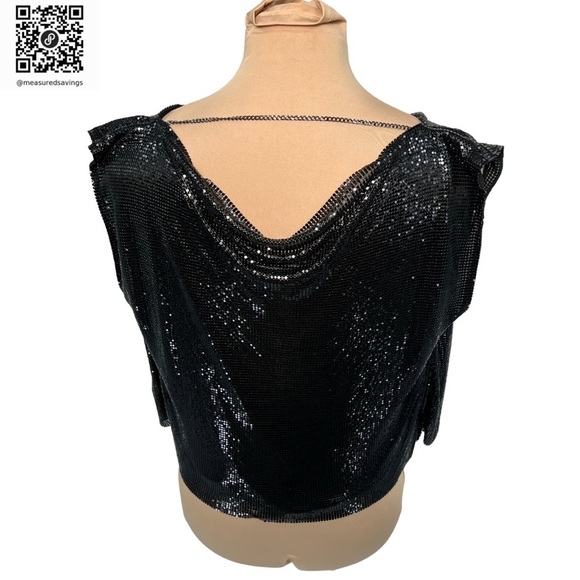Express  - NWT Medium - Black Chainmail Top - New with Tags - 2017 - Picture 4 of 8